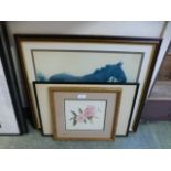 Three framed and glazed artwork's