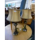 A pair of modern table lamps