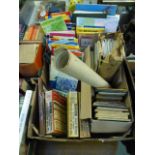 A tray containing a large quantity of maps and Kelly's dictionaries