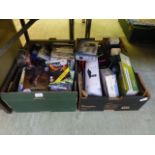 Two trays of computer gaming equipment etc.
