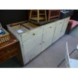 Two mid 20th century kitchen units A/F