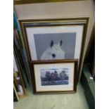 A selection of three horse related prints to include racing etc.