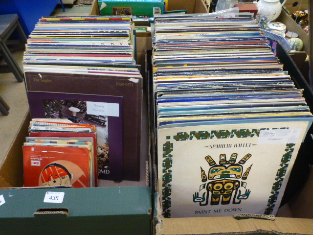 Two trays of LPs and 45 rpm records by various artists