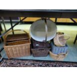 A selection of wicker baskets