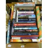 A tray of hardback books by various authors