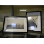 Two framed and glazed photographs of the Queen Mary