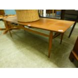 A mid-20th century teak coffee table