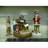 A selection of festive meerkats