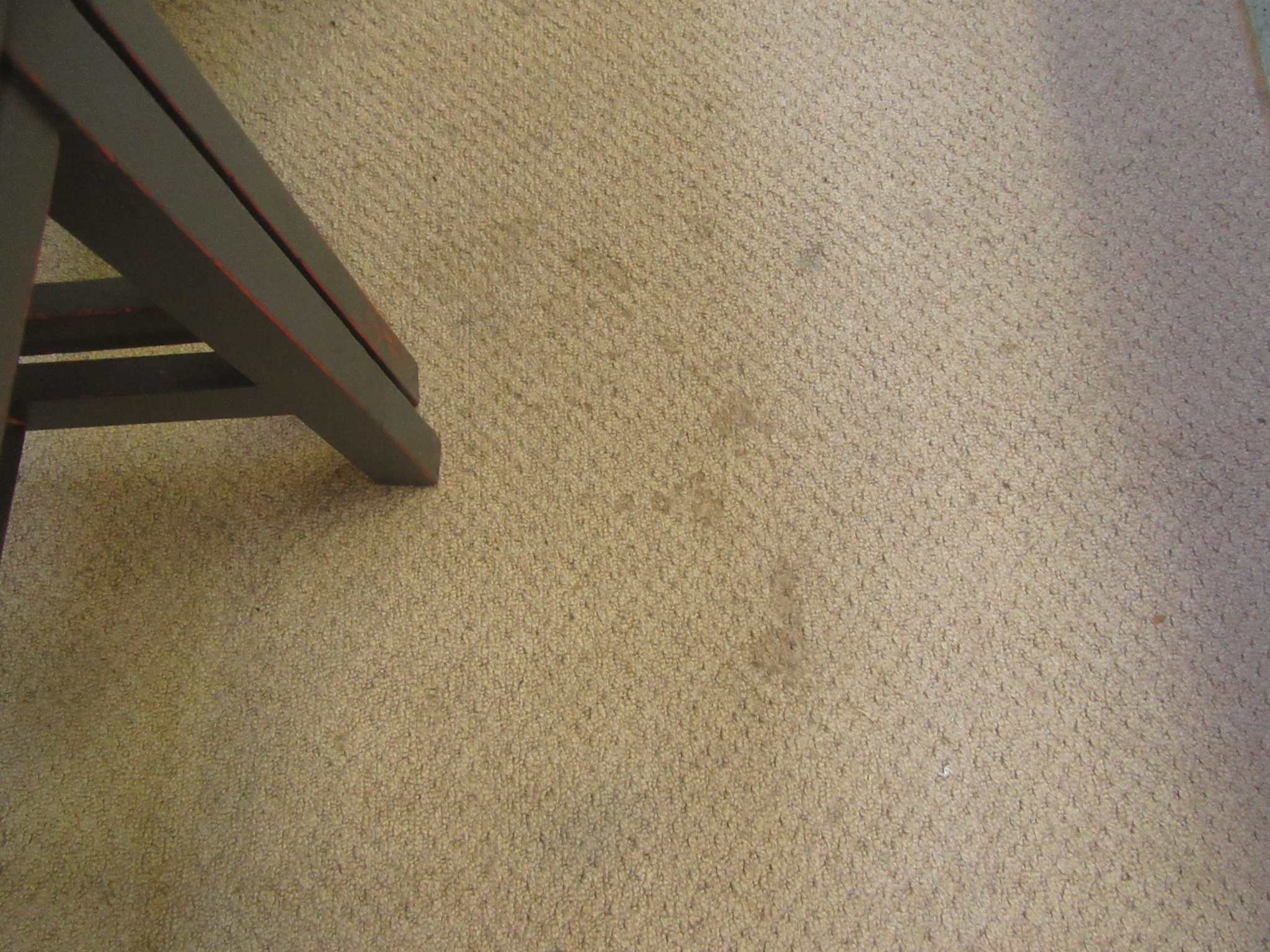 A large rectangular beige rug CONDITION REPORT: 352 cm x 300 cm Some stains, - Image 4 of 4