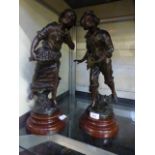 Two spelter figures of young children
