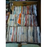 A tray of 45rpm records by various artists