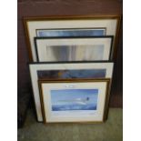 Four framed and glazed aircraft prints to include concord etc.