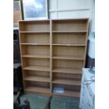 Two full hight laminated bookcases