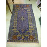 A handwoven Turkish rug,