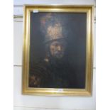 A gilt framed oleograph after Rembrandt