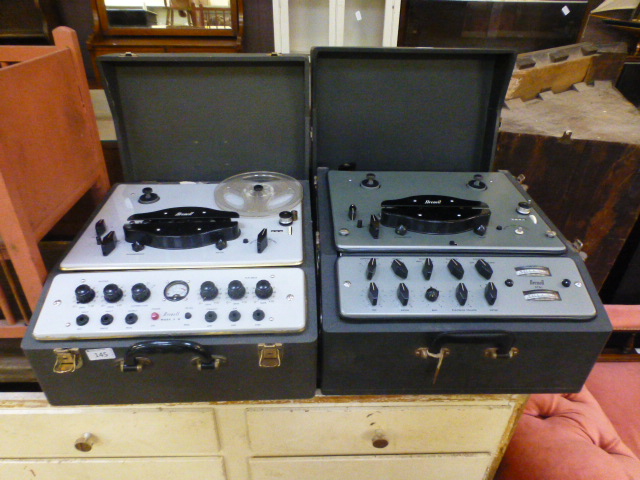 Two reel to reel players by Brenell