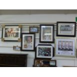 A selection of framed and glazed rugby prints celebrating the 2003 world cup final