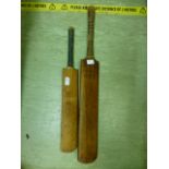 Two willow cricket bats