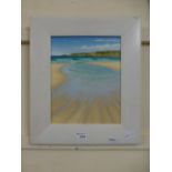 A modern framed oil on board tilted 'Ripples and Sand drifts' signed bottom right S.