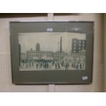 A framed and glazed Lowry print