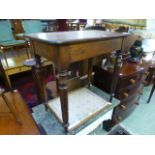 A late Victorian mahogany side table