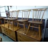 A set of four Ercol chairs