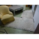 Two modern cream wool rugs