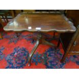 A 19th century and later mahogany tripod table,