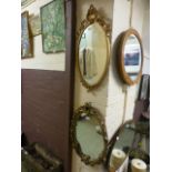 Two gilt framed wall mirrors