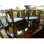 A pair of Edwardian mahogany tub chairs,