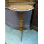 A 19th century oak and rosewood banded occasional table A/F