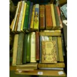 A tray of hardback books by various authors to include Winnie the Pooh, English Costumes etc.
