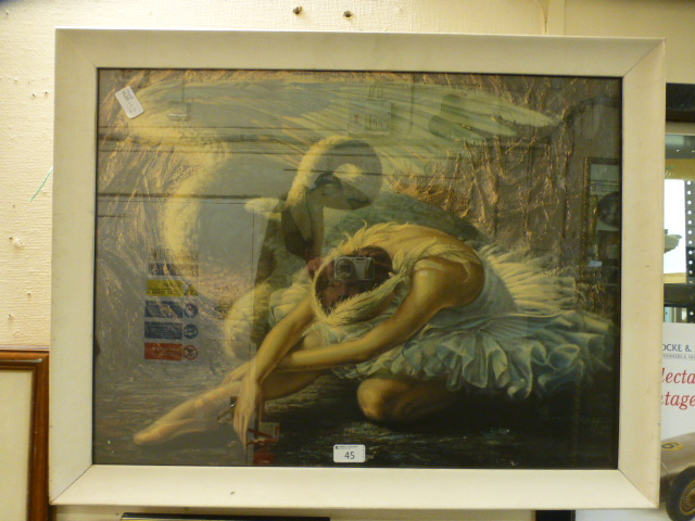 A framed and glazed print ' The Dying Swan' by Tretchikoff