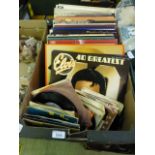 A tray of LPs and 45s to include Elvis Presley, Small Faces etc.