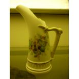 A Victorian Royal Worcester floral decorated jug CONDITION REPORT: Small chip to