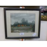 A framed and glazed watercolour 'School Outing'