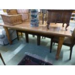 A tile top country style dinning table