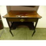 An early 20th century mahogany ladies desk having single drawer