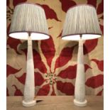 TABLE LAMPS, in the manner of John Dickinson, a pair,