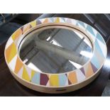 LINLEY HENLEY TRIANGLE ROUND MIRROR, by David Linley, retails at £1250, 38cm Diam.