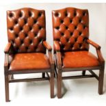 GAINSBOROUGH ARMCHAIRS, a pair,