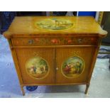 SIDE CABINET, Sheraton style satinwood,