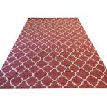 JAIPUR DHURRIE, 350cm x 248cm, Moroccan lattice design.