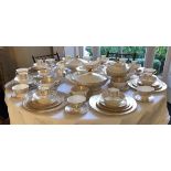 DINNER SERVICE, English fine bone china royal Doulton Sovereign, eight place, ten piece setting.