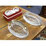BACCARAT COLLECTION, a set of four, including two salts and two ashtrays.
