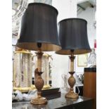 MAISON CHARLES INSPIRED TABLE LAMPS, a pair, with shades, 64cm H.