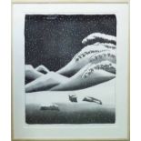 DAVID HOCKNEY 'Snow without Colour', original lithograph, on white Arjoman paper, signed in pencil,
