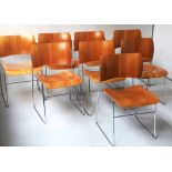 HOWE 40/4 CHAIRS BY DAVID ROWLANDS, a set of eight,