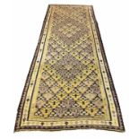 ANTIQUE KASVIN KILIM RUNNER, 300cm x 115cm.