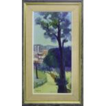 GAVIK 'Florence', oil on canvas, signed lower left, 59cm x 29cm, framed.